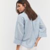 Cămășă cu mâneci kimono cu efect de in Cămășă cu mâneci kimono cu efect de in