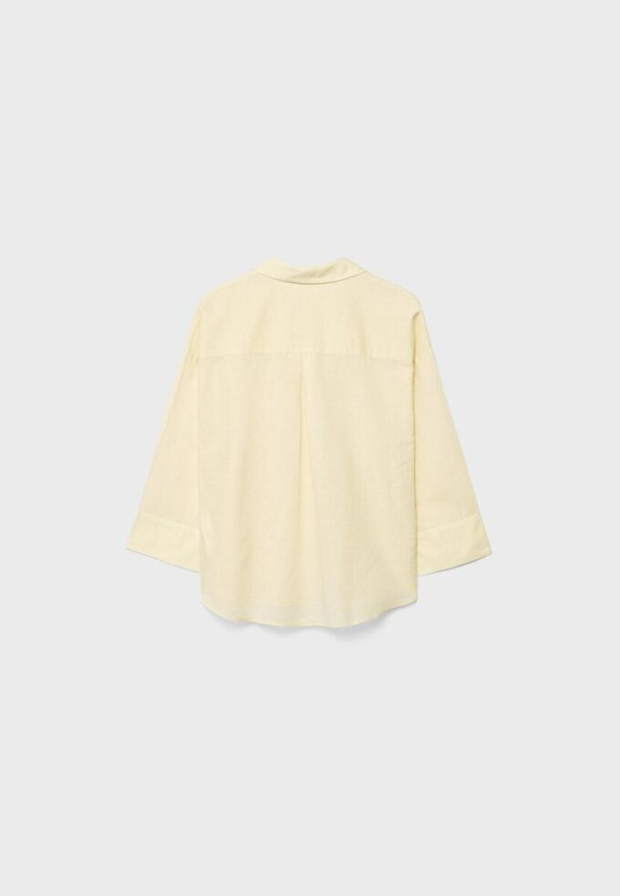 Cămășă cu mâneci kimono cu efect de in Cămășă cu mâneci kimono cu efect de in