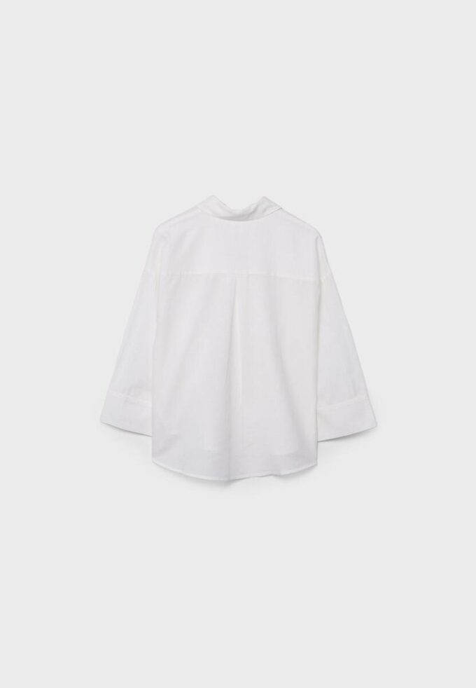 Cămășă cu mâneci kimono cu efect de in Cămășă cu mâneci kimono cu efect de in