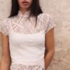 Cămășă cu mâneci scurte în stil Qipao Cămășă cu mâneci scurte în stil Qipao