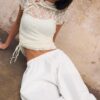 Cămășă cu mâneci scurte în stil Qipao Cămășă cu mâneci scurte în stil Qipao