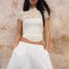 Cămășă cu mâneci scurte în stil Qipao Cămășă cu mâneci scurte în stil Qipao