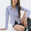 Cămașă ajustată cu cusătură sub bust Cămașă ajustată cu cusătură sub bust