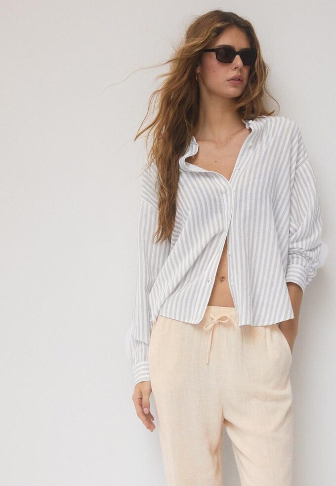 Cămașă cu efect de in
