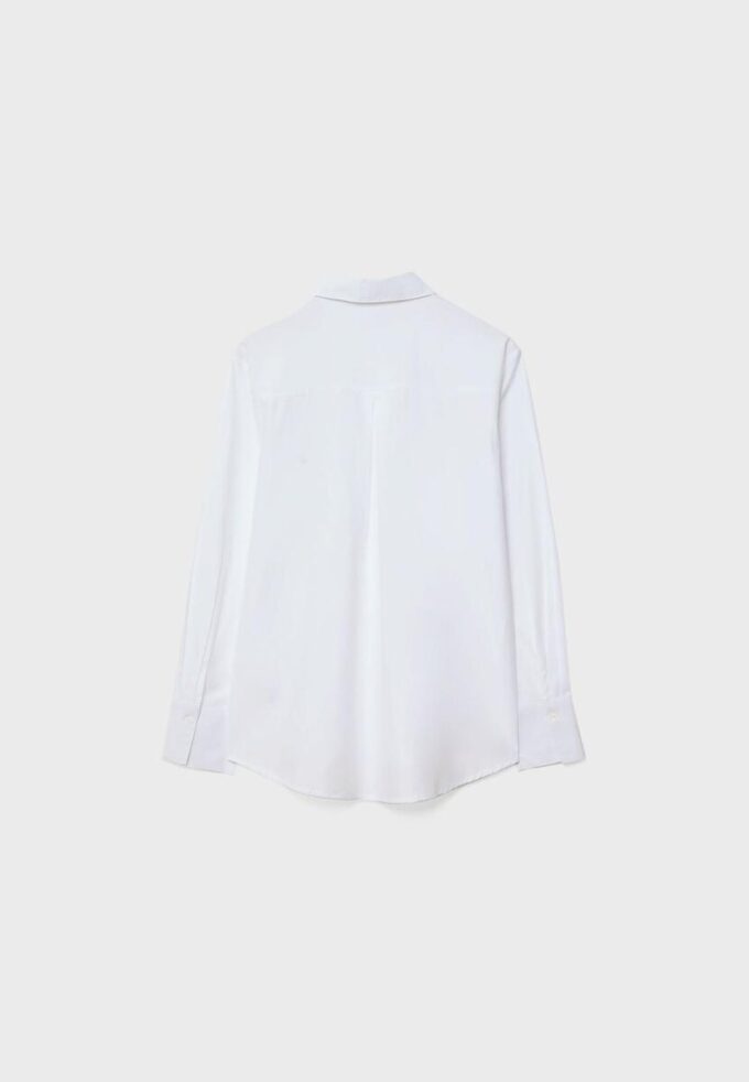 Cămașă de bază din poplin cu buzunar Cămașă de bază din poplin cu buzunar