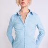 Cămașă de bază mulată cu dungi Cămașă de bază mulată cu dungi