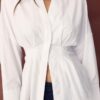 Cămașă din poplin cu pliuri Cămașă din poplin cu pliuri