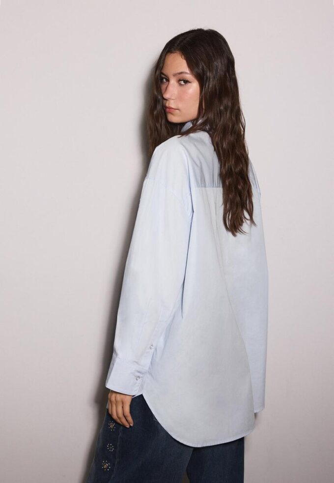 Cămașă oversize cu capse Cămașă oversize cu capse