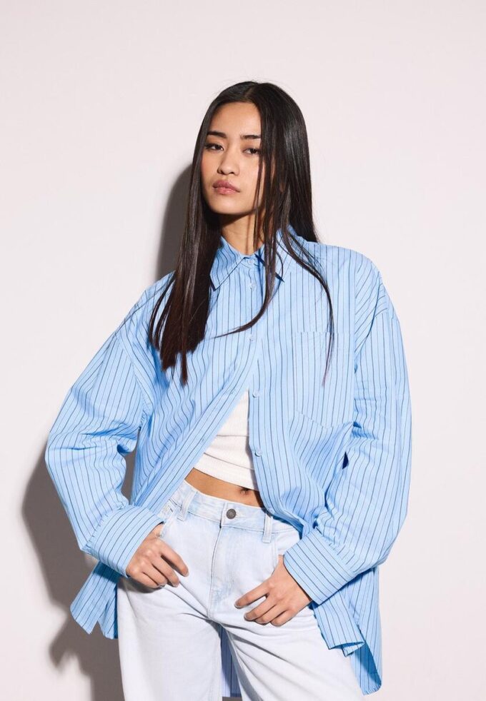 Cămașă oversize cu dungi Cămașă oversize cu dungi