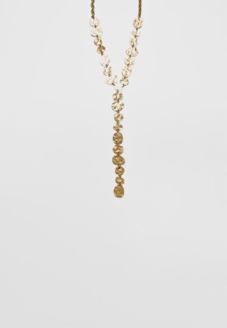 Colier texturat tip lariat