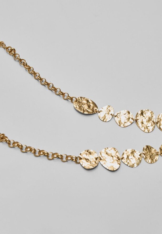 Colier texturat tip lariat
