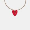 Colier tip choker cu flori de cham