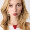 Colier tip choker cu flori de cham