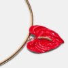 Colier tip choker cu flori de cham