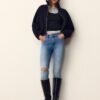 D07 Blugi skinny cu talie normală
