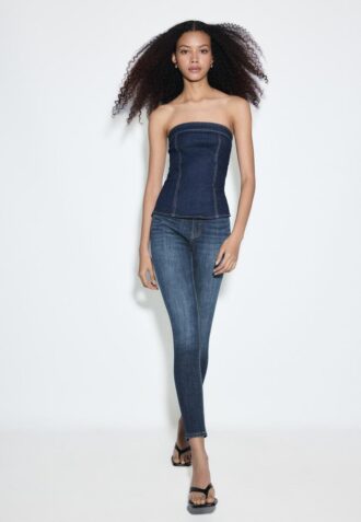 D07 Blugi skinny cu talie normală