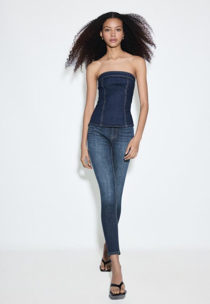 D07 Blugi skinny cu talie normală D07 Blugi skinny cu talie normală