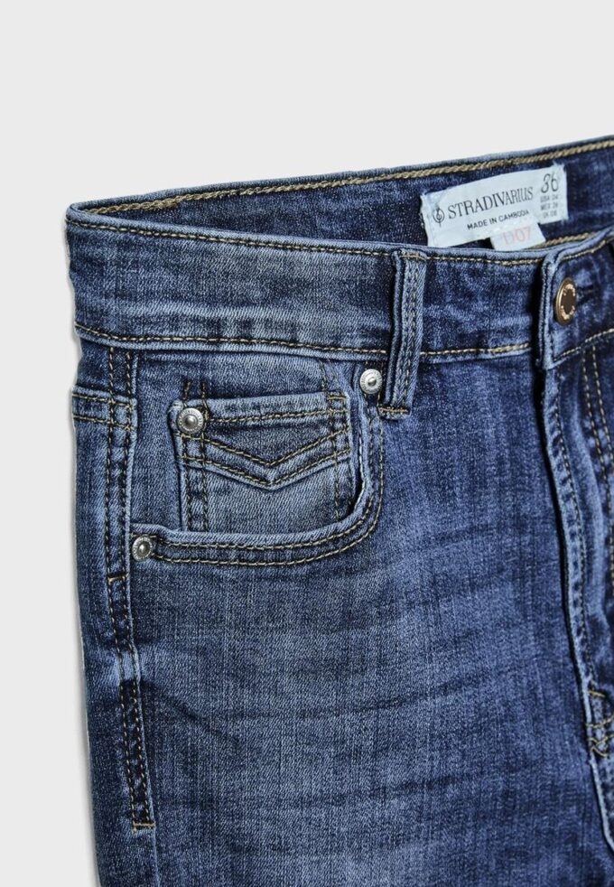 D07 Blugi skinny cu talie normală D07 Blugi skinny cu talie normală