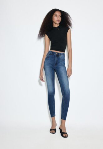 D07 Blugi skinny cu talie normală