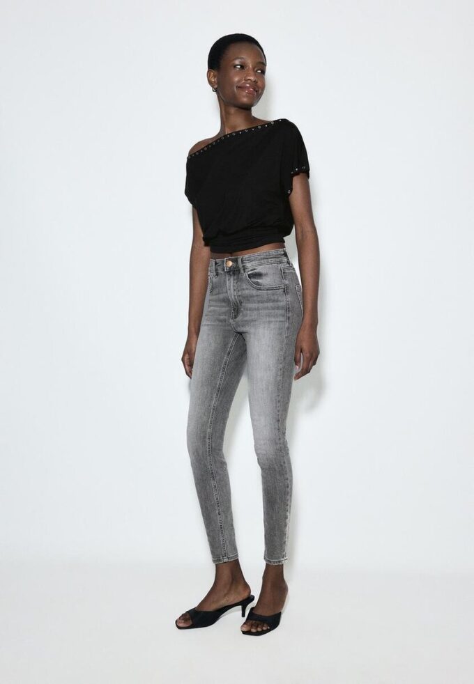 D07 Blugi skinny cu talie normală D07 Blugi skinny cu talie normală
