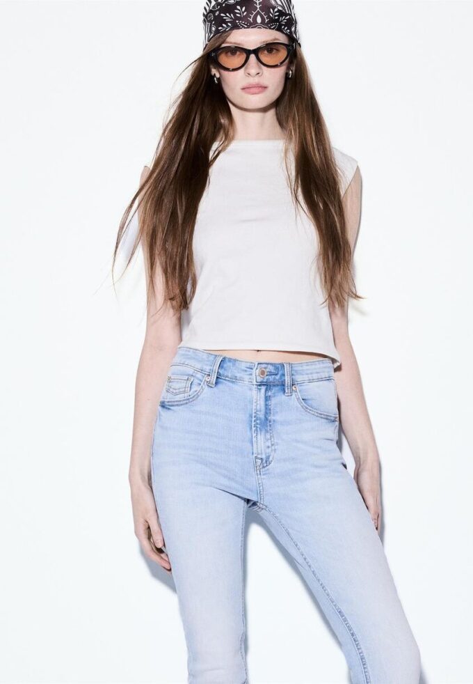 D07 Blugi skinny cu talie normală D07 Blugi skinny cu talie normală