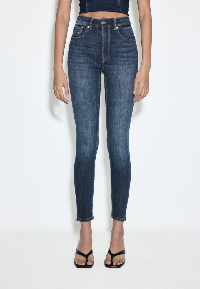D07 Blugi skinny cu talie normală D07 Blugi skinny cu talie normală