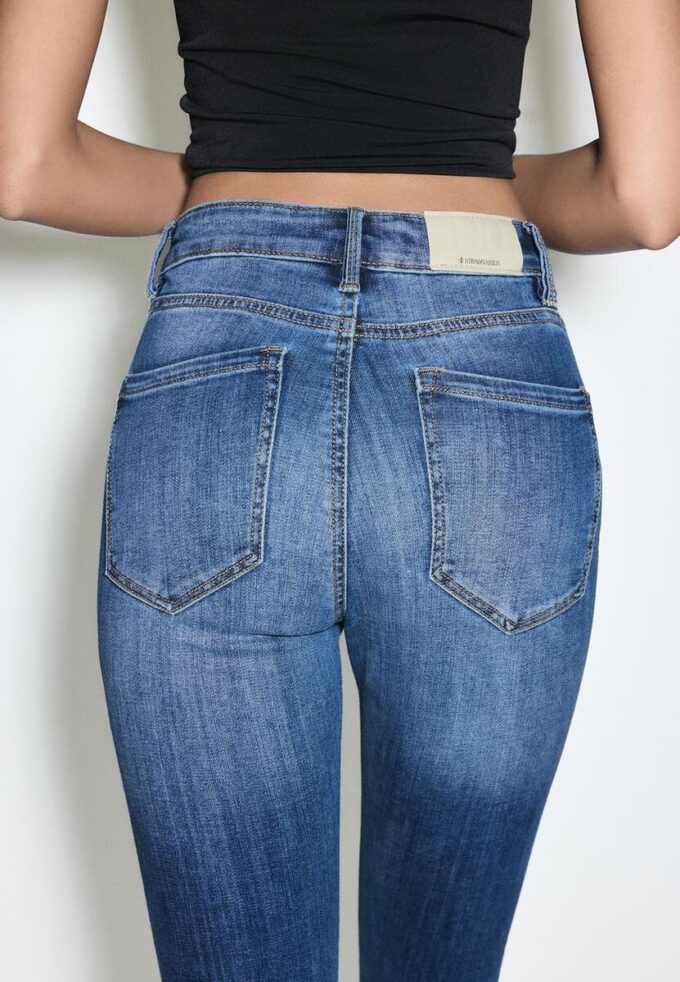 D07 Blugi skinny cu talie normală D07 Blugi skinny cu talie normală