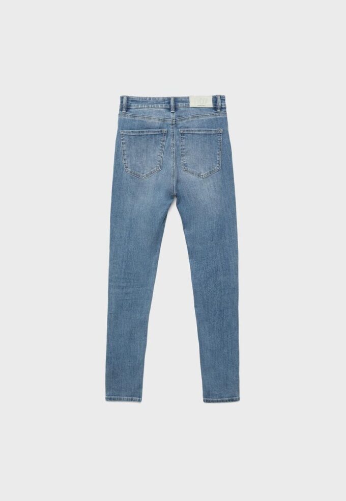 D07 Blugi skinny cu talie normală