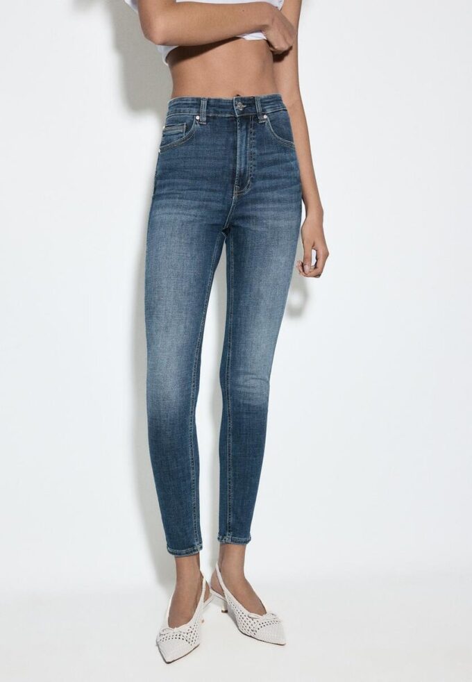 D09 Blugi skinny cu talie foarte înaltă D09 Blugi skinny cu talie foarte înaltă