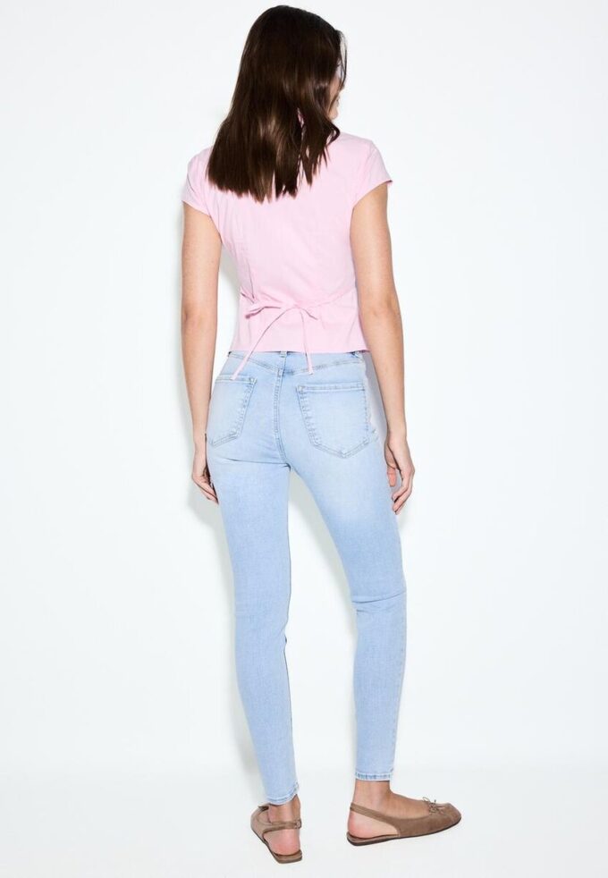 D09 Blugi skinny cu talie foarte înaltă D09 Blugi skinny cu talie foarte înaltă