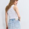 D60 Fustă mini din denim de articole de bază D60 Fustă mini din denim de articole de bază