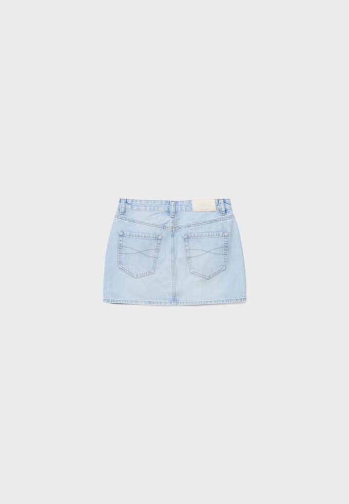 D60 Fustă mini din denim de articole de bază D60 Fustă mini din denim de articole de bază