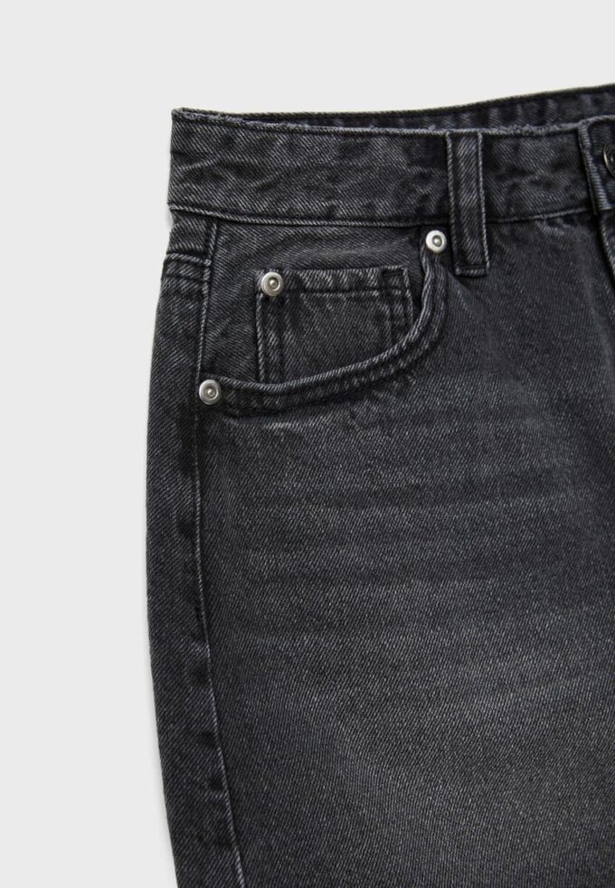 D60 Fustă mini din denim de articole de bază D60 Fustă mini din denim de articole de bază