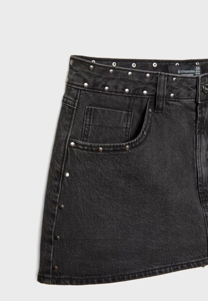 D62 Skort din denim cu ținte D62 Skort din denim cu ținte