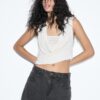 D62 Skort din denim cu ținte D62 Skort din denim cu ținte