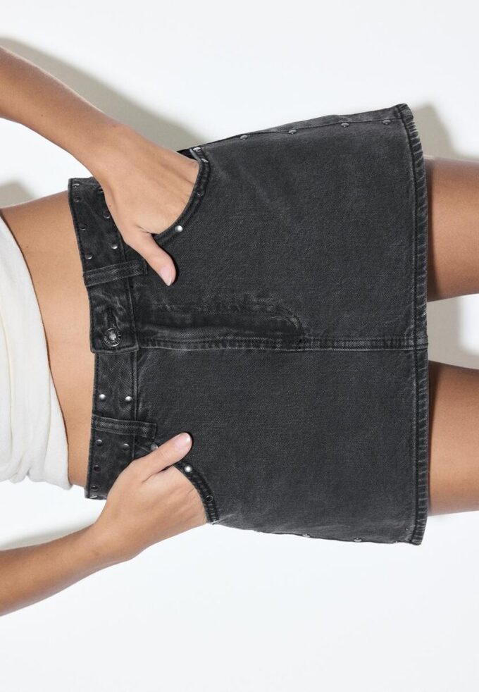 D62 Skort din denim cu ținte D62 Skort din denim cu ținte