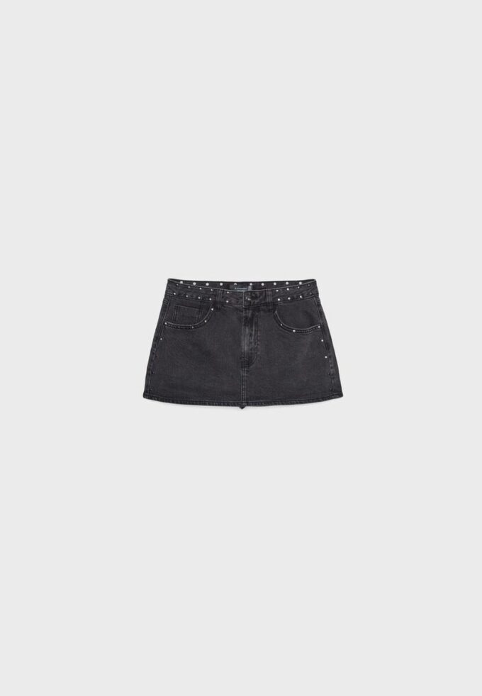 D62 Skort din denim cu ținte D62 Skort din denim cu ținte