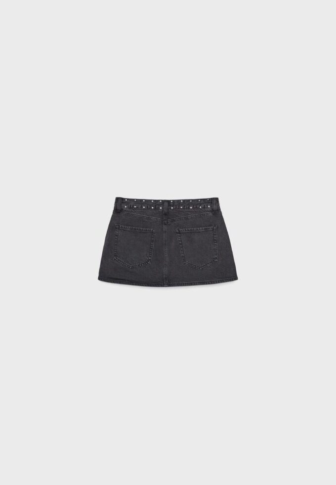 D62 Skort din denim cu ținte D62 Skort din denim cu ținte