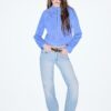 D68 Blugi boot-cut cu curea D68 Blugi boot-cut cu curea