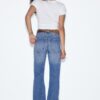 D68 Blugi boot-cut cu curea