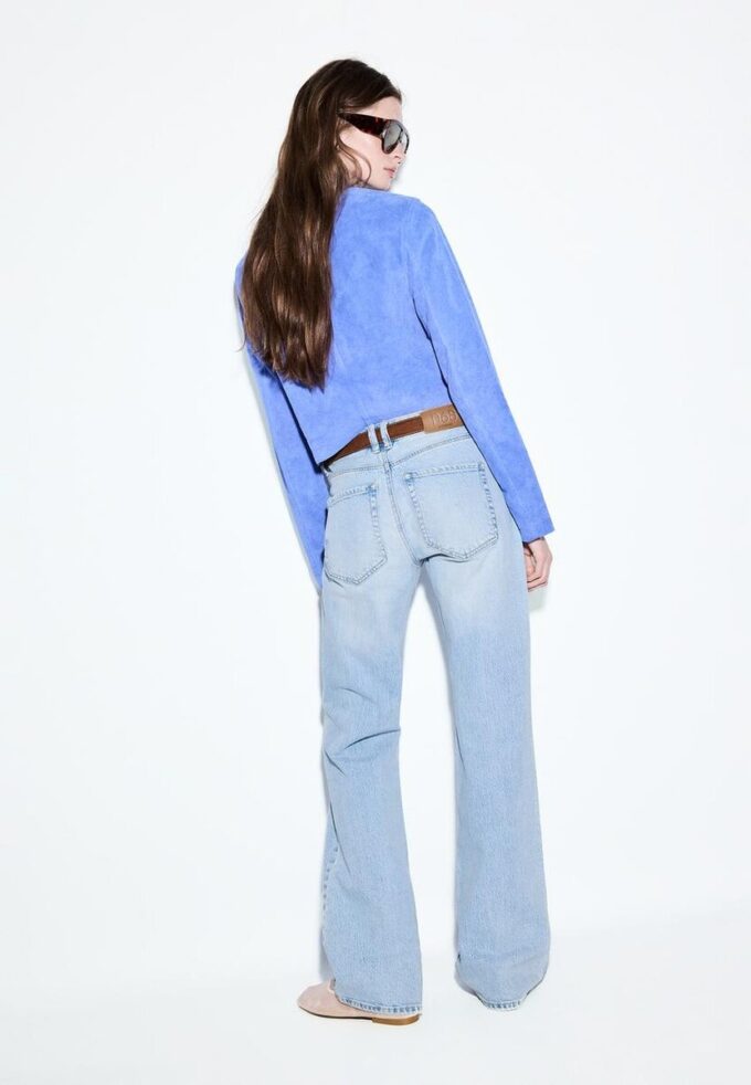 D68 Blugi boot-cut cu curea D68 Blugi boot-cut cu curea