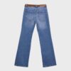 D68 Blugi boot-cut cu curea