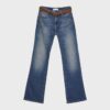 D68 Blugi boot-cut cu curea