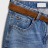 D68 Blugi boot-cut cu curea