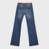 D68 Blugi boot-cut cu curea