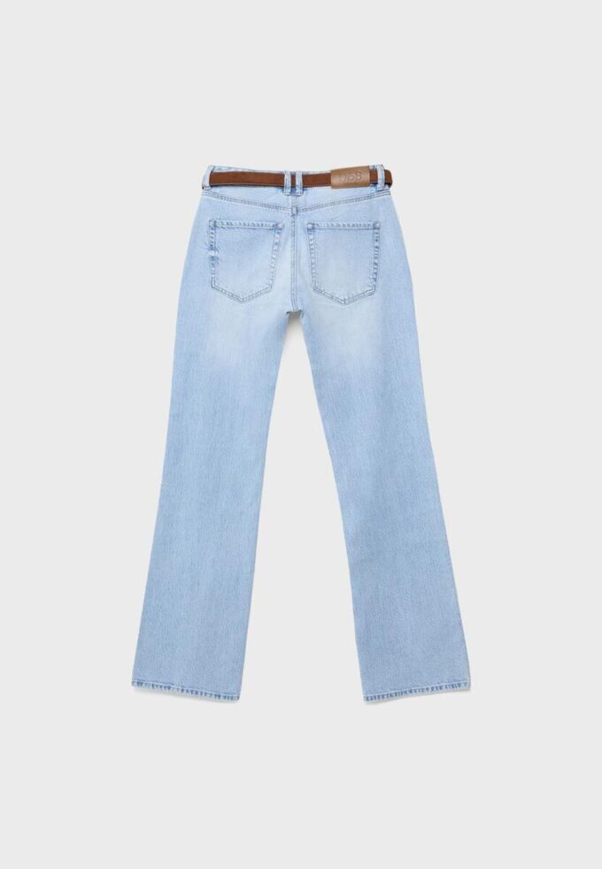 D68 Blugi boot-cut cu curea D68 Blugi boot-cut cu curea