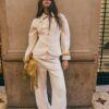 D91 Blugi din sârgă cu talie joasă și croi Wide Leg D91 Blugi din sârgă cu talie joasă și croi Wide Leg