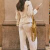 D91 Blugi din sârgă cu talie joasă și croi Wide Leg D91 Blugi din sârgă cu talie joasă și croi Wide Leg