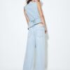 D91 Blugi Wide Leg cu talie joasă D91 Blugi Wide Leg cu talie joasă