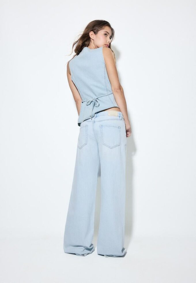 D91 Blugi Wide Leg cu talie joasă D91 Blugi Wide Leg cu talie joasă